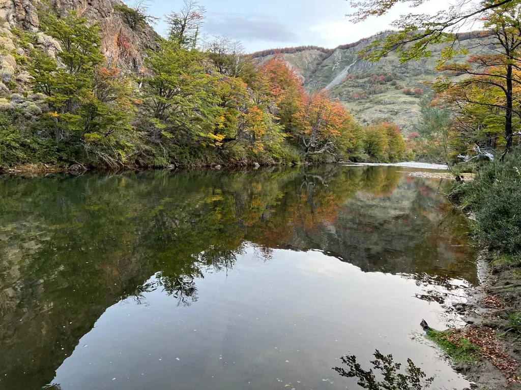 Panorámica del predio de Río Norte con la cordillera al fondo